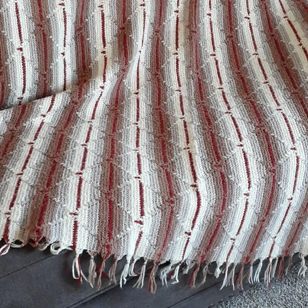 Vintage handmade 66" X 66" afghan in beautiful southwestern colors.‎